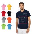 NO LOGO Price Polo Shirt Men Custom Logo Lapel Short Sleeve Printing Logo Breathable Cotton Embroidered Top. 