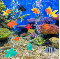 15 Pieces Artificial Aquarium Fishes Plastic Fish Realistic Artificial Moving Floating Colorful Goldfish Fake Goldfish Decoration Ornament for Aquarium Tank. 