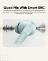 Audionic Airbud 625 pro Quad mic ENC wireless Earbud with music and gaming mode with 30 hour playback time IPx5 water rating with inbuild voice assistant. 