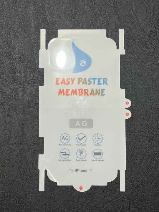 iPhone%2011,%20iPhone%2011%20Pro,%20iPhone%2011%20Pro%20Max%20-%20Back%20Transparent%20Matte%20Sheet%20with%20Logo%20Cut%20-%20Unbreakable%20membrane%20sheet%20for%20360%C2%B0%20Protection%20-%20Image%204