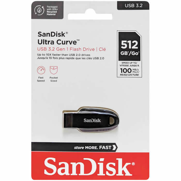 SanDisk 512GB Ultra Flair USB 3.0 Flash Drive - SDCZ73-512G-G46