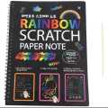 A5 SCRATCH NOTE PAD Scratch book with wooden stick scratch notepad. 