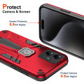 For Motorola Moto G14 Case Hard With Stand Magnetic Shockproof Protective Back Cover Case. 