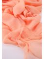 Light Peach Chiffon Dupatta For Girls/Ladies- Chiffon UnStitched Dupatta 2.5 Meter Color Premium Chiffon  Quality Durable Fabric Reasonable Stylish Look Dupatta. 