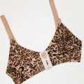 Set of 2 Pcs Non Padded Non Wired Cheetah Print Bra for Girls. 