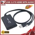 USB 3.0 to HdMI Adapter Converter with 3.5mm Audio Cable 1080p. 