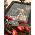 Moon Shape Customized Picture Photo Frame, Customized Frame with Calendar + Customized Message with upto 16 Pictures in Moon Shape, Customized Wall Mount Frame, Customized Photo Frame, Birthday Gift, Anniversary Gift, Wedding Gift, Gift for Friends. 