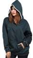 HOME SHOPPING 3 GARMENTS Deep Green Pearl Embellished Hoodie For Women. 