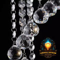10/20 pieces lot 30mm Glass White Crystal Chandelier Faceted Ball For Chandeliers Lighting Parts Home Wedding Decoration. 