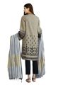 Doux Deal - 3 PC Unstitched Embroidered Printed Lawn Suit with Dupatta. 