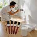 5 Pcs Paint Brush Set 1", 1.5", 2", 3" & Detail Brush | Wall, Wood & Furniture Painting Brushes. 