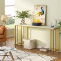 Console table Gold Long Console Table, 70.9 Inch Extra Long Sofa Table, Modern Narrow Entryway Table Skinny Table Behind Sofa Couch for Living Room, White Marble Effect Sheet Customizable available. 