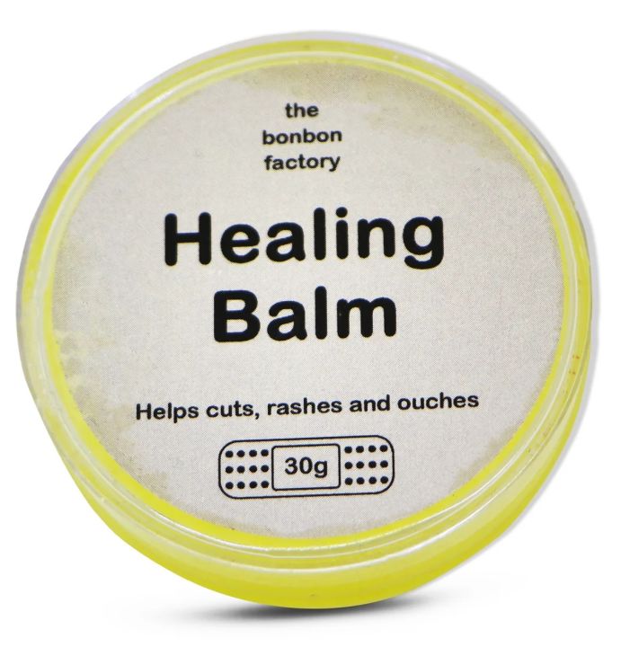 The Bonbon Factory Healing Balm is a must have addition to your skincare arsenal. Keep it handy for whenever you need a little TLC for your skin.