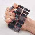 Grim Teiousx Semi Cured Gel Nails Art Stickers Fashion Solid Color Manicure Decal UV LED Lamp Need Gel Nail Decals Nail Sticker Decoration. 