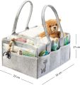 Baby Bag Organizer - Storage Bag For Baby  - Diaper Bag for Diaper Items Such as Diapers, Wet Wipes and Toys, Foldable Felt Bags for Children's Room, Car and Travel. 