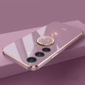 For Samsung Galaxy S23 FE（ Galaxy S23 Fan Edition ）Case Soft Plating Antioxidant Clear Ring holder stand For Galaxy S23 FE Back Cover. 