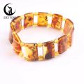 100% Natural Amber Bracelet Healing Energy Gemstone Stretch Men Women Bracelets Fashion Jewelry Gift. 