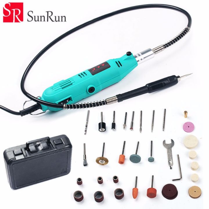 SUNMOON%20BRAND%20Mini%20Die%20Grinder%20Accessories%20With%20Carry%20Case%20(135W)%20%206%20Speed%20%E2%80%8B%E2%80%8BMini%20Electric%20DIY%20Hand%20Drill%20Machine%20With%20+%20Soft%20ShafT%20100%25%20COPPER%20-%20Image%207