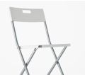 IKEA : GUNDE : Foldable Chair White color. 