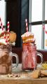 Glass Jar Mug with Straw and Handle(Clear) - Pack of 2. 