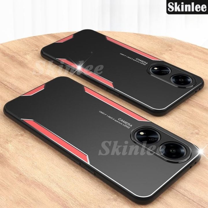 Phone case For OPPO A78 Back cover Heat Dissipation and Anti Drop Aluminum Alloy Back Panel Decorative Strip For OPPO A78 4G Cover cases