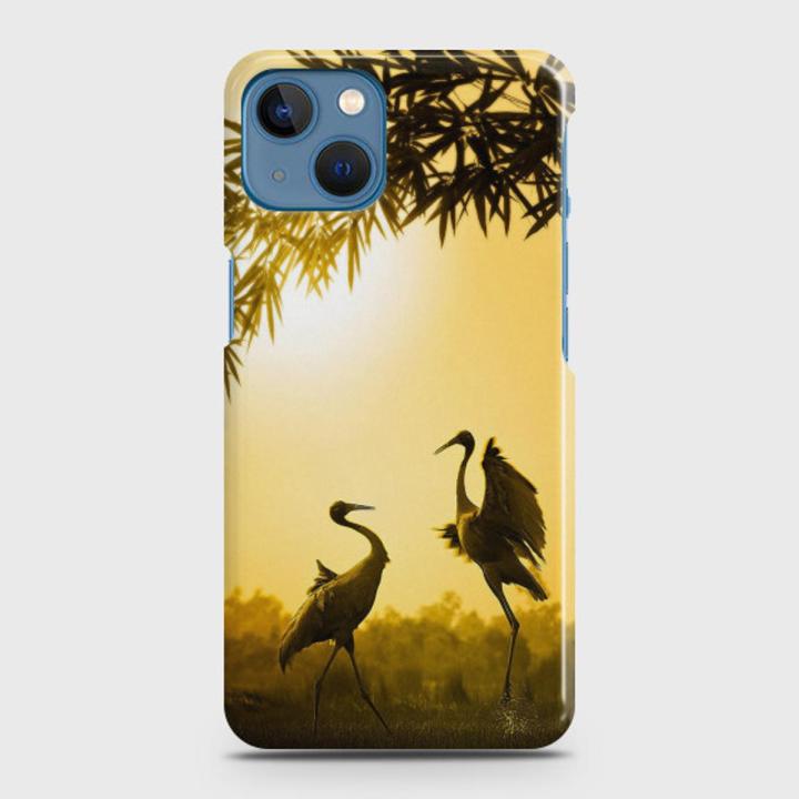 iPhone 13 Mini Cover - SkinLee HQ Hard Case - Lovely SandhillCrane Dance - SKINLEE-451-1-1020-728