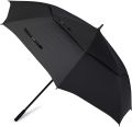 High Quality Golf Umbrella For Super Strong Wind For 4 Persons - 130cm - Black. 