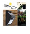 20 Led Solar Powered Pir Motion Sensor + Cds Night Sensor Light Outdoor Garden Security Wall Light. 
