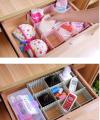 4Pcs/Sets Plastic Drawer Partition Strips  - Socks, Ties, Belts, Scarfs & Underwears, Sorting DIY Drawer Organizing Plastic Strips. 