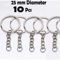 10 Pcs Premium Quality Key Rings with Open Jump Rings Flat Split Heavy Duty Strong Keyrings for Jewelry, DIY ,Rings for Crafts - Bulk Metal Key Chain Ring Base for DIY Keychain Making. 