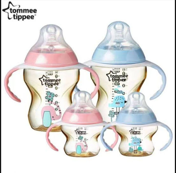 ORIGINAL Tommee Tippee Feeder 150ml 5oz and 260ml 9oz Bottle Super Soft Natural PPSU Bottle Closer To Nature Anti Colic Feeder Set 6 Month Grooming