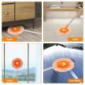 360° Rotating Round Shape Extendable Microfiber Mop For Floor Cleaning | Adjustable Stick Mop Cleaning Accessories for Home. 