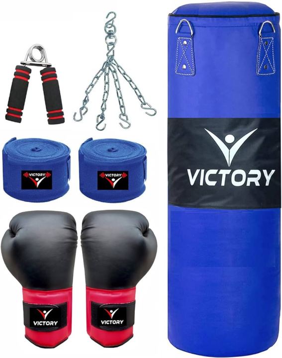 Pack of 3 boxing kit Punching bag boxing hand wraps with chain
