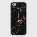 iPhone 5s Cover - SkinLee HQ Hybrid Case (Soft) - Black Rose Gold Marble - SKINLEE-130-1-91-10. 