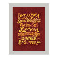 Food Lover Themed Quotation Wall Art Frame For Office, Restaurant and Home Décor - OFD88. 