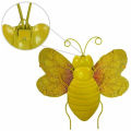 Bumble Bee Garden Accents Yard Fence 3D Sculpture Ornaments Wall Home Bee Wrought Iron Wall Hanging Ornaments Decoration. 
