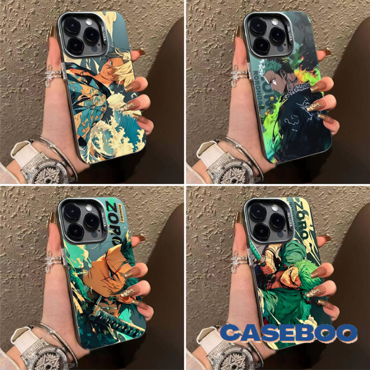 One Piece Cartoon Anime Cool Roronoa Zoro for Realme C67 C17 C53 C25 C35 C15 C12 C55 C51 C11 C21Y C33 C20 C25Y C30 C21 C20A Note 50 8i 9i 5 5s 5i 6i 7i Narzo 50 Plating Metal Case