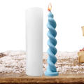 Twist Candle Mold Spiral Taper Candle Mold 3D Twisted Long Taper Candlestick Silicone Mold, Pillar Candle Making Mold, Aromatherapy Epoxy Resin Mold Artificial Flower. 