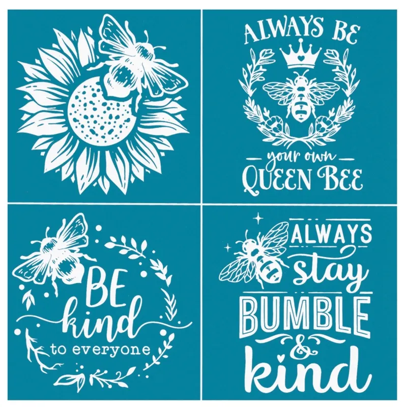 8Pcs Wildflower Self-Adhesive Silk Screen Stencils Nigeria