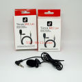Mic lavalier audio Collar Microphones For Mobile, Cameras Computers online classes and much more with 3.5mm pin black color. 