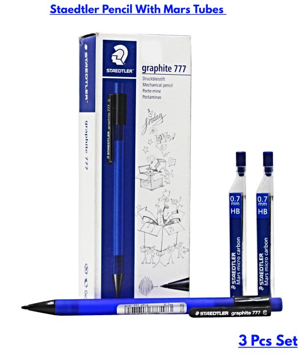 Staedtler%20777%20Mechanical%20Pencil%200.7mm%20-%20Graphite%20Pencil,%20Mechanical%20Clutch%20Pencil%20With%202%20Mars%20Lead%20Tubes%200.7mm%20(%203%20Pcs%20Set%20)%20-%20Image%202