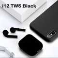 TWIST Original  I12 White-Black & i7s Airpods_ with Super Sound & High Quality Touch Sensors True Stereo Headphones with Built in Mic 10m Transmission Bluetooth Wireless Earbuds , Charging Case Sport Headset for all Bluetooth Smart devices.. 