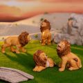 Gift Resin Cartoon Lion Figurines Brown Fairy Garden Miniature Lioness Statue Desktop Decoration Bonsai Ornament Mini Knickknacks. 