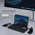 Victsing USB Wireless Keyboard, Dual Mode Bluetooth Keyboard with Integrated Holder for iOS, Mac, Windows and Android. 
