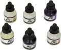 Daler-Rowney FW Acrylic Artists Ink, Set of 6 Shimmering Colors (160110006). 