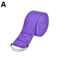 180cm Yoga Strap Stretch Training Belt Fitness Buckle 3 Elastic Durable D-ring Adjustable Color Cotton Straps Band Exer K8m3. 
