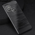 Casinglee For Moto G30 Case Carbon fiber drawing Soft TPU Silicone Back Cover for Motorola G30 Phone case. 