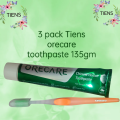 (3 pack ) tiens chinese Orecare herbal Toothpaste 135gm. 