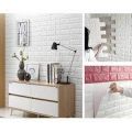 3D Brick Wallpaper for Living Room / Bedroom Decoration Home Decor 3D White Brick Pattern Spruce Up Waterproof Brick Wallpaper Modern Wall Background. 