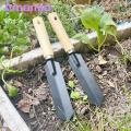 Easy to Carry Hand Trowel Premium Wood Handle Garden Shovel for Planting Weeding Durable Steel Spade Trowel for Soil Loosening Collection Garden Shovel with Diamond-shaped Head. 